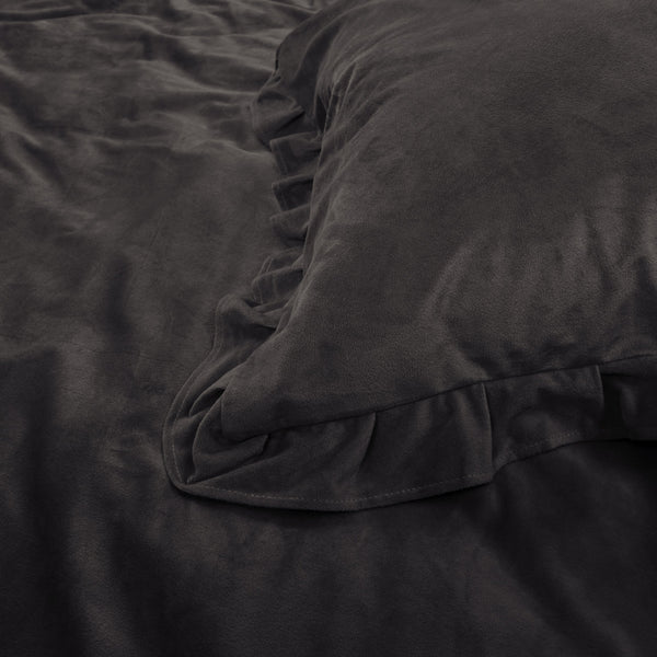 Bettbezug - Velvet Ruffles Schwarz