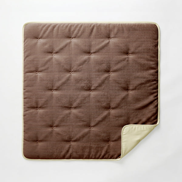 Bettdecke ohne Bezug – Lileo Cord Quilt – Schokoladenbraun/Creme
