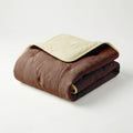 Bettdecke ohne Bezug – Lileo Cord Quilt – Schokoladenbraun/Creme