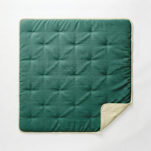 Bettdecke ohne Bezug – Lileo Cord Quilt – Dunkelgrün/Creme