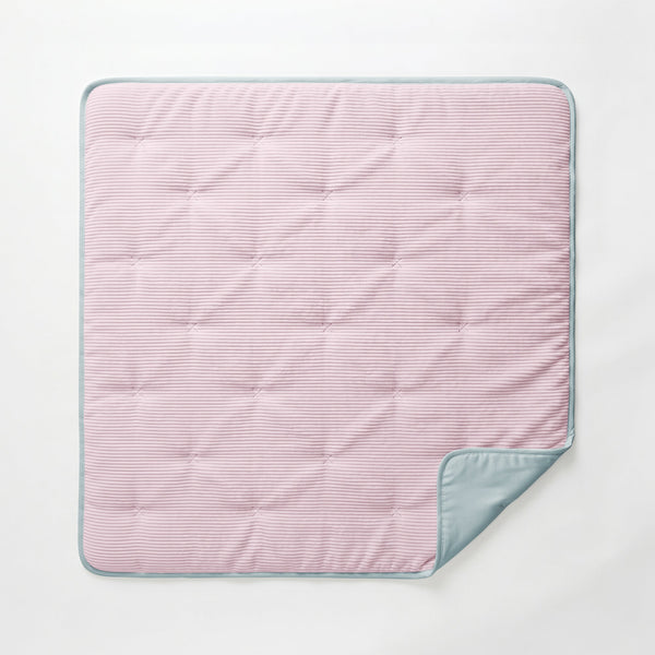 Bettdecke ohne Bezug – Lileo Cord Quilt – Altrosa/Hellgrau