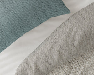Bettbezug - Gradia Beige/Blau Flanell