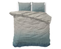 Bettbezug - Gradia Beige/Blau Flanell