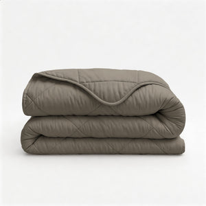 Bettdecke Ohne Bezug - Lileo Lazy Bettdecke Uni Taupe/Grau Mit Kissenbezügen
