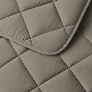 Bettdecke Ohne Bezug - Lileo Lazy Bettdecke Uni Taupe/Grau Mit Kissenbezügen
