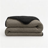 Bettdecke Ohne Bezug - Lileo Lazy Bettdecke Uni Taupe/Schwarz Mit Kissenbezügen