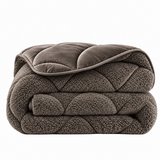Bettdecke ohne Bezug – Lazy Teddy/Velvet Taupe/Braun mit Kissenbezügen