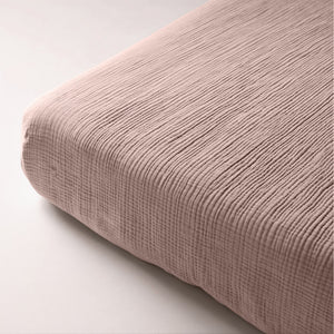 Musselin Spannbettlaken Blush Rosa