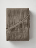 Musselin Spannbettlaken Taupe