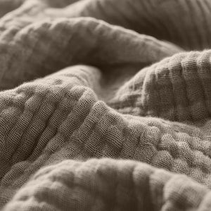 Musselin Spannbettlaken Taupe