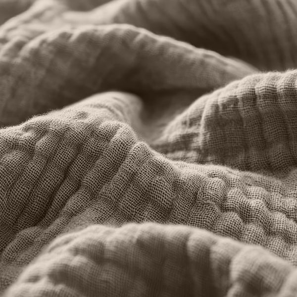 Musselin Spannbettlaken Taupe
