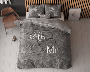 Bettbezug - Mr And Mrs grafietgrijs