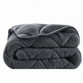 Bettdecke ohne Bezug – Lazy Teddy/Velvet Anthrazit mit Kissenbezügen