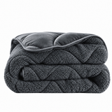 Bettdecke ohne Bezug – Lazy Teddy/Velvet Anthrazit mit Kissenbezügen