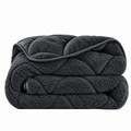 Bettdecke ohne Bezug – Lazy Teddy/Velvet Schwarz mit Kissenbezügen