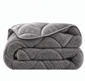 Bettdecke ohne Bezug – Lazy Teddy/Velvet Taupe/Grau mit Kissenbezügen