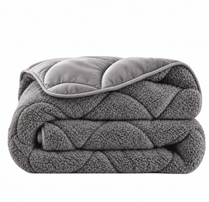Bettdecke ohne Bezug – Lazy Teddy/Velvet Taupe/Grau mit Kissenbezügen