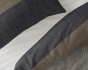 Bettbezug - Ravon Taupe/Anthrazit Flanell
