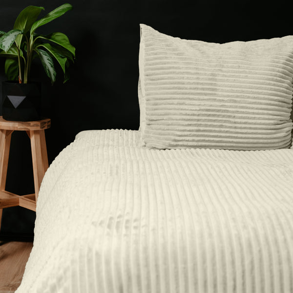 Bettbezug - Rib Teddy Beige