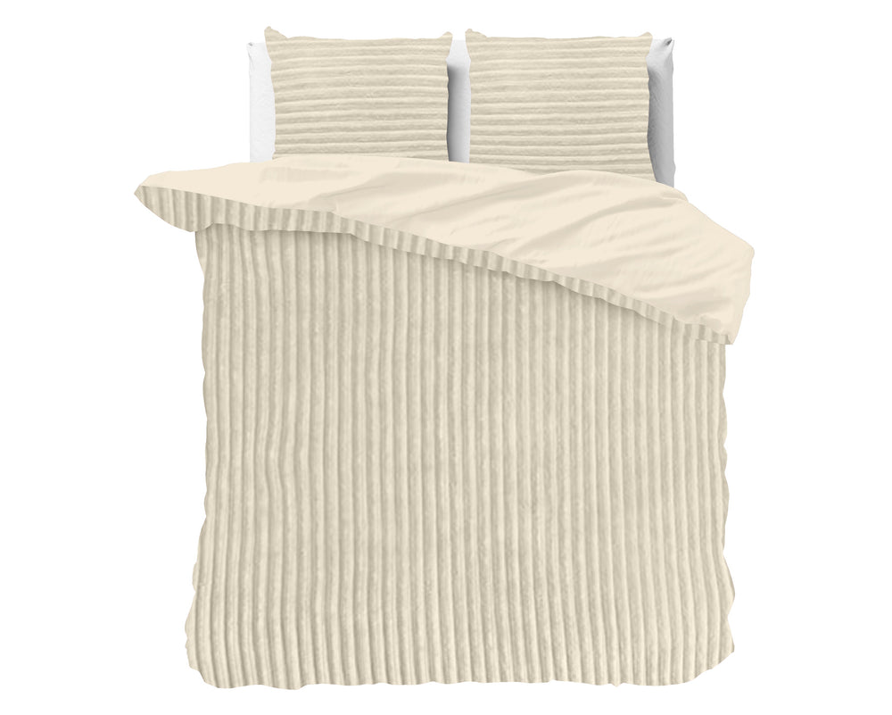 Bettbezug - Rib Teddy Beige
