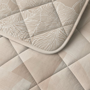 Bettdecke Ohne Bezug - Easy Bettdecke Warm Triangles Sand/Beige Mit Kissenbezügen