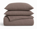 Bettdecke Ohne Bezug - Lazy Bettdecke Musselin Donker Taupe Mit Kissenbezügen (100% Baumwolle)