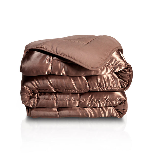 Bettdecke Ohne Bezug - Lileo EasyBed™ Satin – Braun
