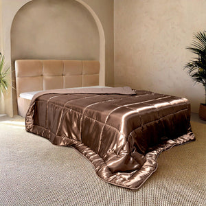 Bettdecke Ohne Bezug - Lileo EasyBed™ Satin – Braun