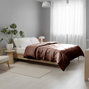 Bettdecke Ohne Bezug - Lileo EasyBed™ Satin – Braun