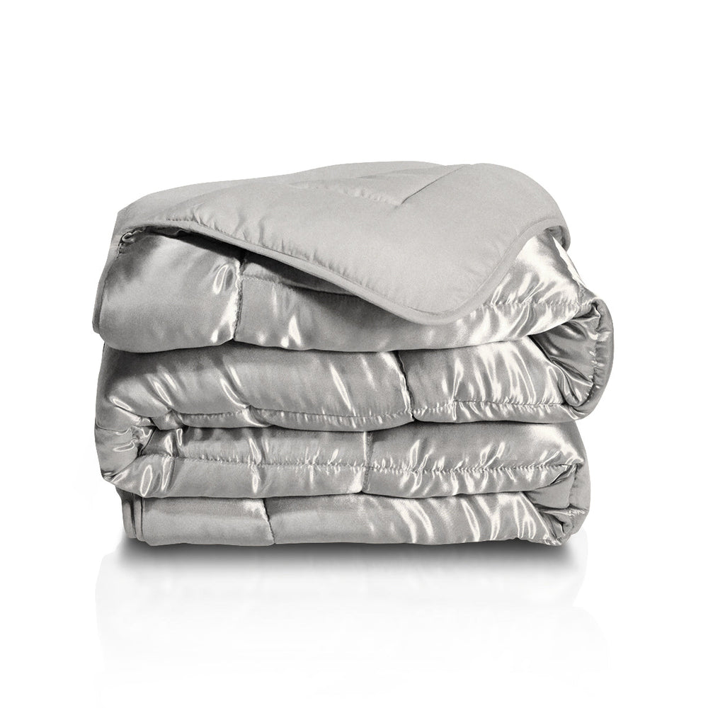 Bettdecke Ohne Bezug - Lileo EasyBed™ Satin – Zilvergrijs