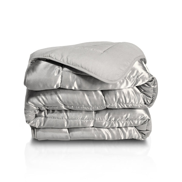 Bettdecke Ohne Bezug - Lileo EasyBed™ Satin – Zilvergrijs