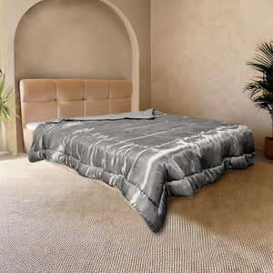 Bettdecke Ohne Bezug - Lileo EasyBed™ Satin – Zilvergrijs
