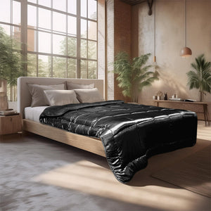 Bettdecke Ohne Bezug - Lileo EasyBed™ Satin – Schwarz