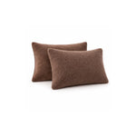 Lileo Sherpa Comfort Kissenbezüge – Kaffeebraun (Set aus 2)