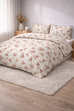 Bettdecke Ohne Bezug - Lileo Flowers Diamond Pink - Extra dick