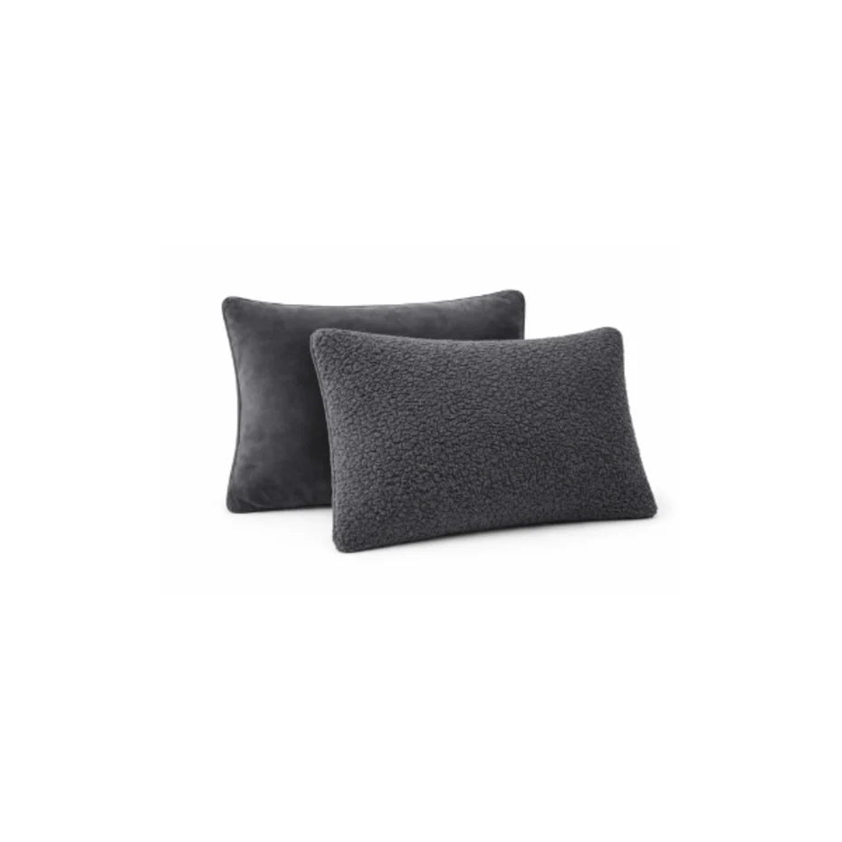 Lileo Sherpa Comfort Kissenbezüge – Grey (Set aus 2)