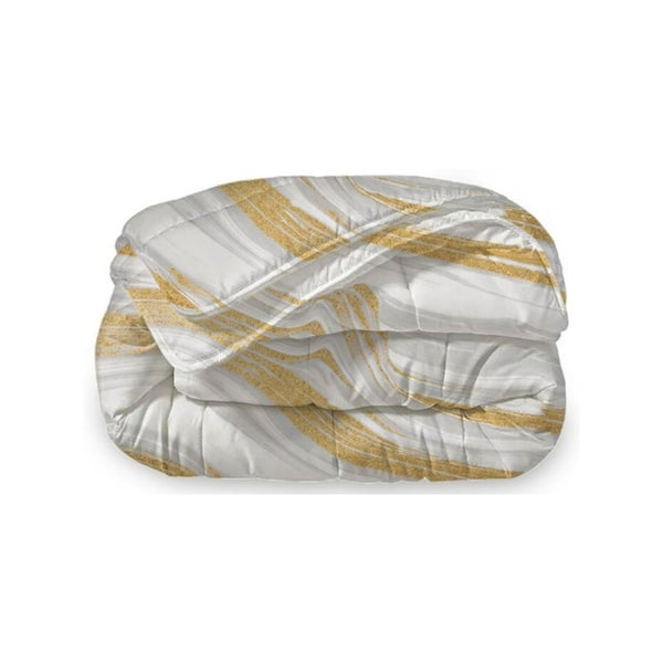 Bettdecke Ohne Bezug - Lileo Marble White Gold Kant - Extra dick