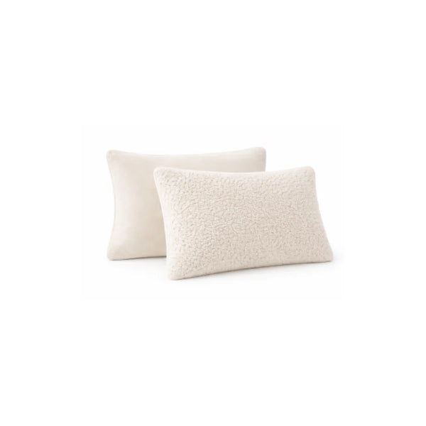 Lileo Sherpa Comfort Kissenbezüge – Perlweiß (Set aus 2)