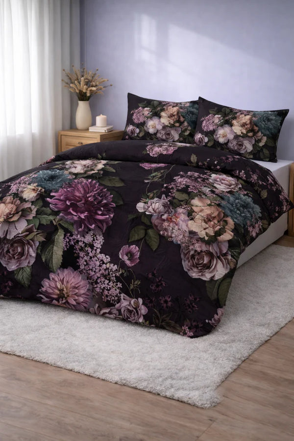 Bettdecke Ohne Bezug - Lileo Purple Flowers - Extra dick