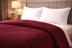Bettdecke Ohne Bezug - Sherpa Flanell Easy Bettdecke - Bordeaux