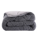 Bettdecke Ohne Bezug - Lileo Velvet Sherpa Ganzjahres-Komfort – Grey (mit Einstecklasche)