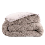 Bettdecke Ohne Bezug - Lileo Velvet Sherpa Ganzjahres-Komfort – Taupe (mit Einstecklasche)