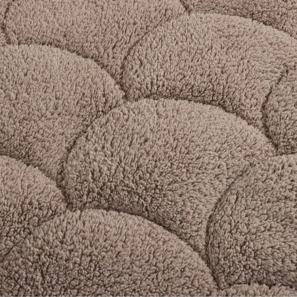 Bettdecke Ohne Bezug - Lileo Velvet Sherpa Ganzjahres-Komfort – Taupe (mit Einstecklasche)