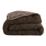 Bettdecke Ohne Bezug - Lileo Velvet Sherpa Ganzjahres-Komfort – Kaffeebraun (mit Einstecklasche)