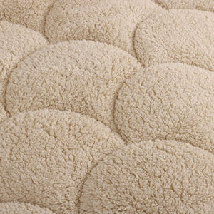 Bettdecke Ohne Bezug - Lileo Velvet Sherpa Ganzjahres-Komfort – Sand (mit Einstecklasche)