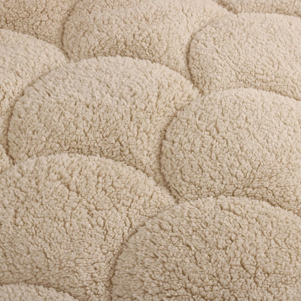 Bettdecke Ohne Bezug - Lileo Velvet Sherpa Ganzjahres-Komfort – Sand (mit Einstecklasche)
