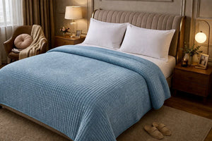 Bettdecke Ohne Bezug - Sherpa Flanell Easy Bettdecke - Petrol
