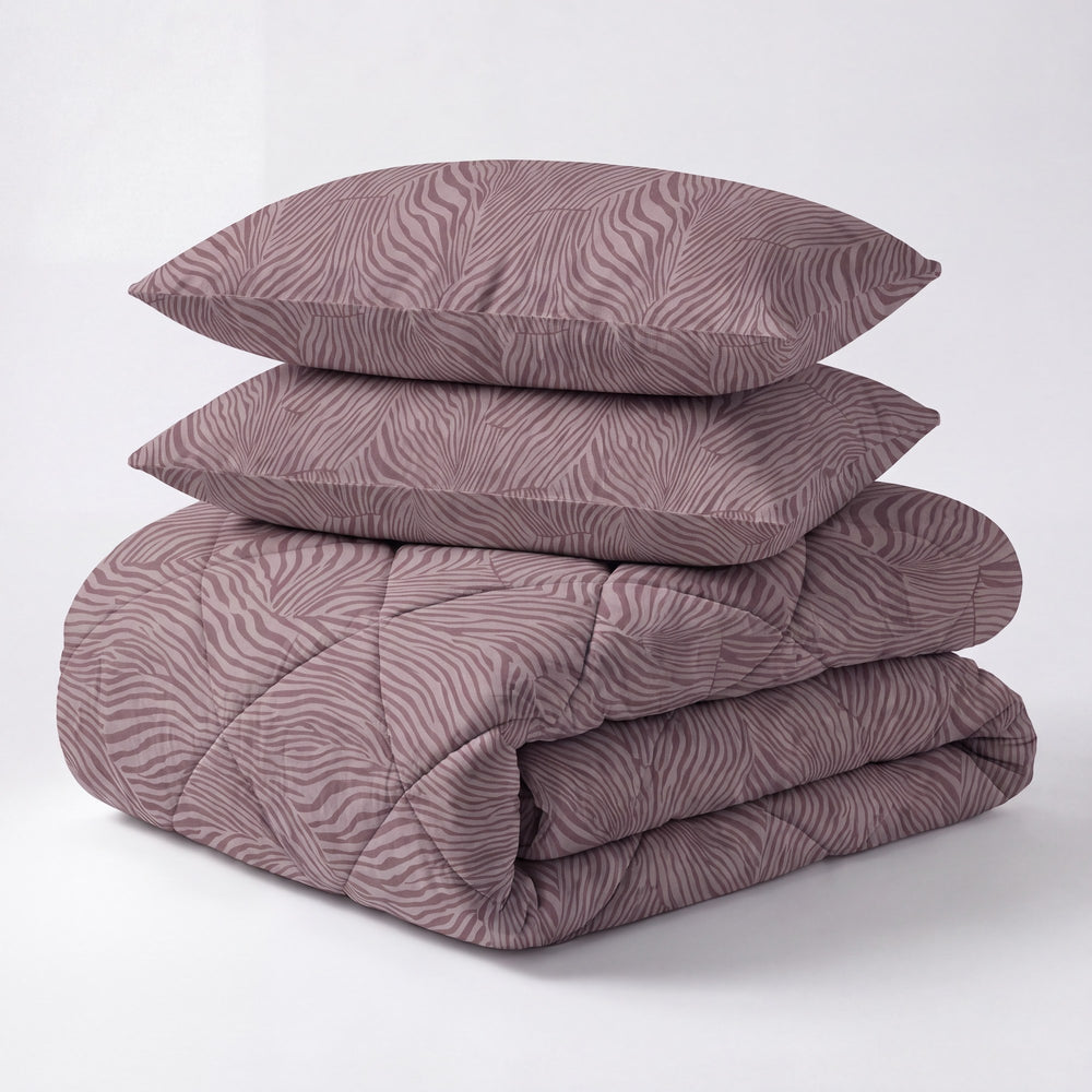 Bettdecke Ohne Bezug - Nano Printed - Burgundy Safari