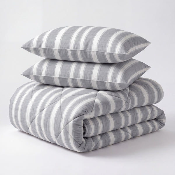 Bettdecke Ohne Bezug - Nano Printed Dekbed - Divided Grey