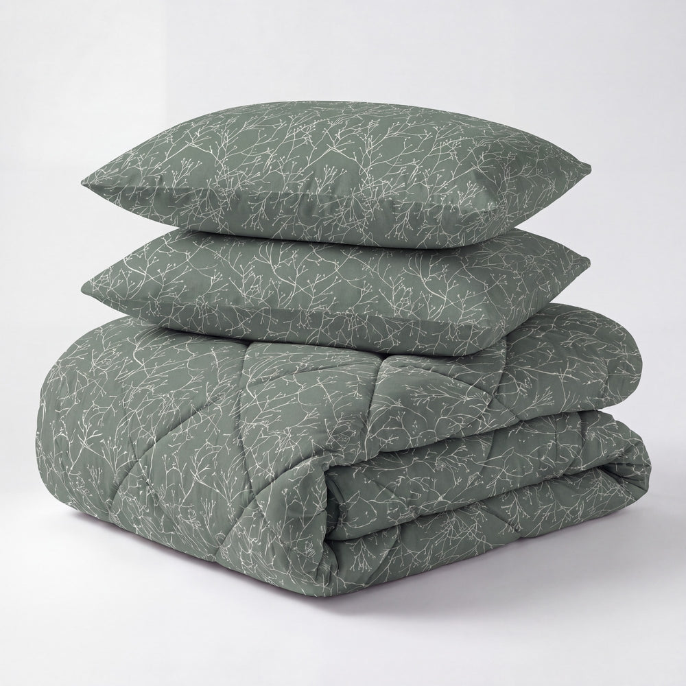 Bettdecke Ohne Bezug - Nano Printed Bettdecke – Flower Buds
